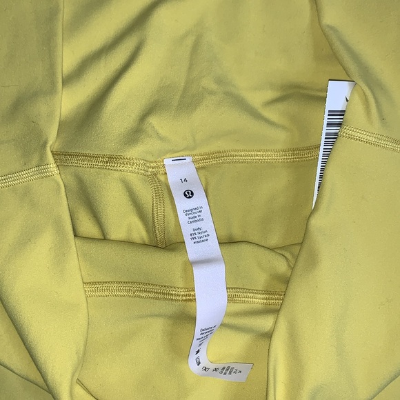 Lululemon-Sz 14- High Rise Double Lined Aligns- 28” Inseam- Soleil - Picture 6 of 14